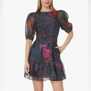 Ted Baker Tatya Puff Sleeve‎ Mini Dress Ted Size 3 / US 8